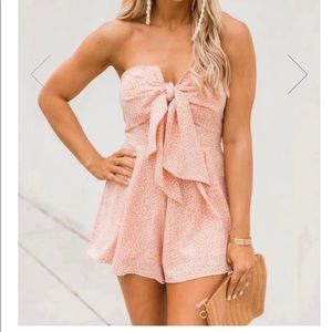NWT Orange and White Romper